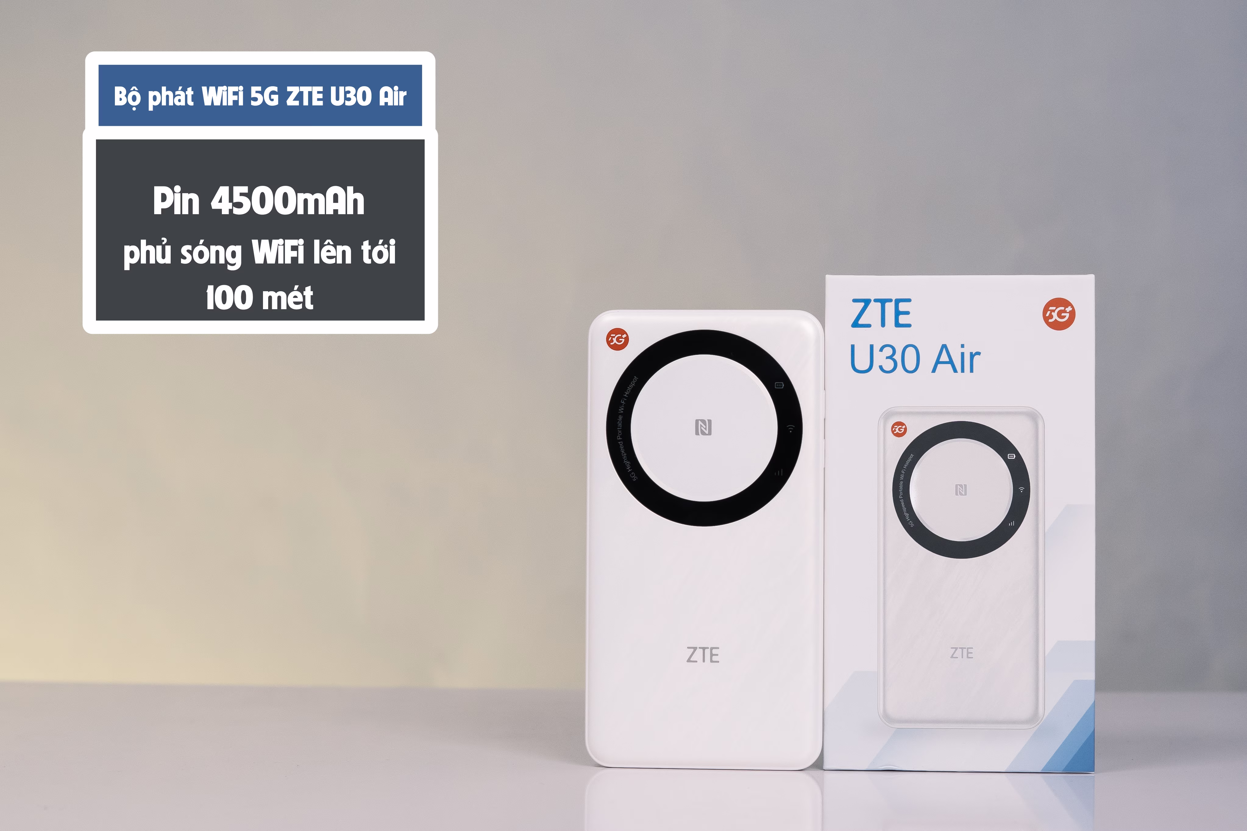 Bộ phát WiFi 5G ZTE U30 Air công nghệ NFC